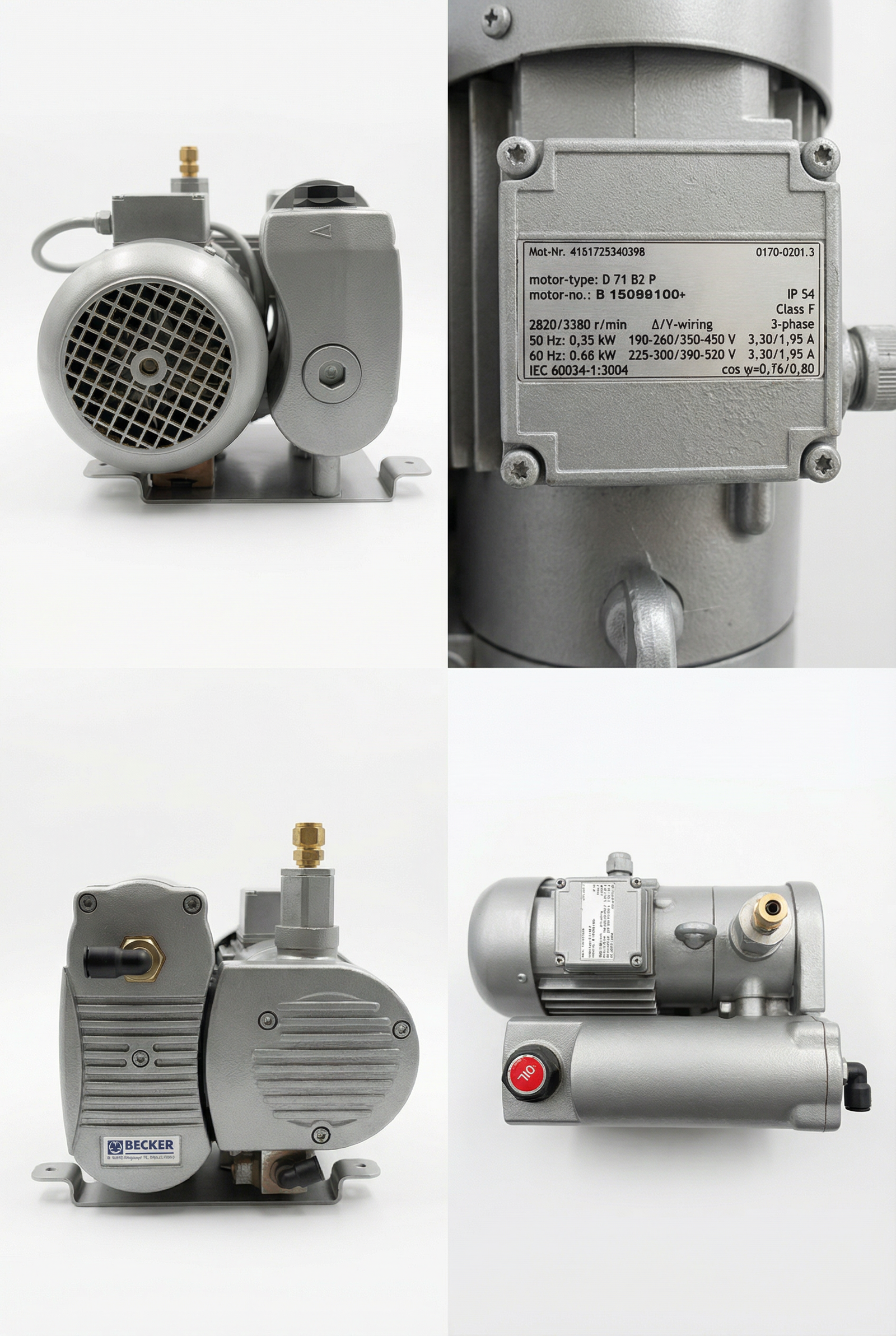 Becker U 4.20 Serisi Yağlı Vakum Pompası - 0,55 kW