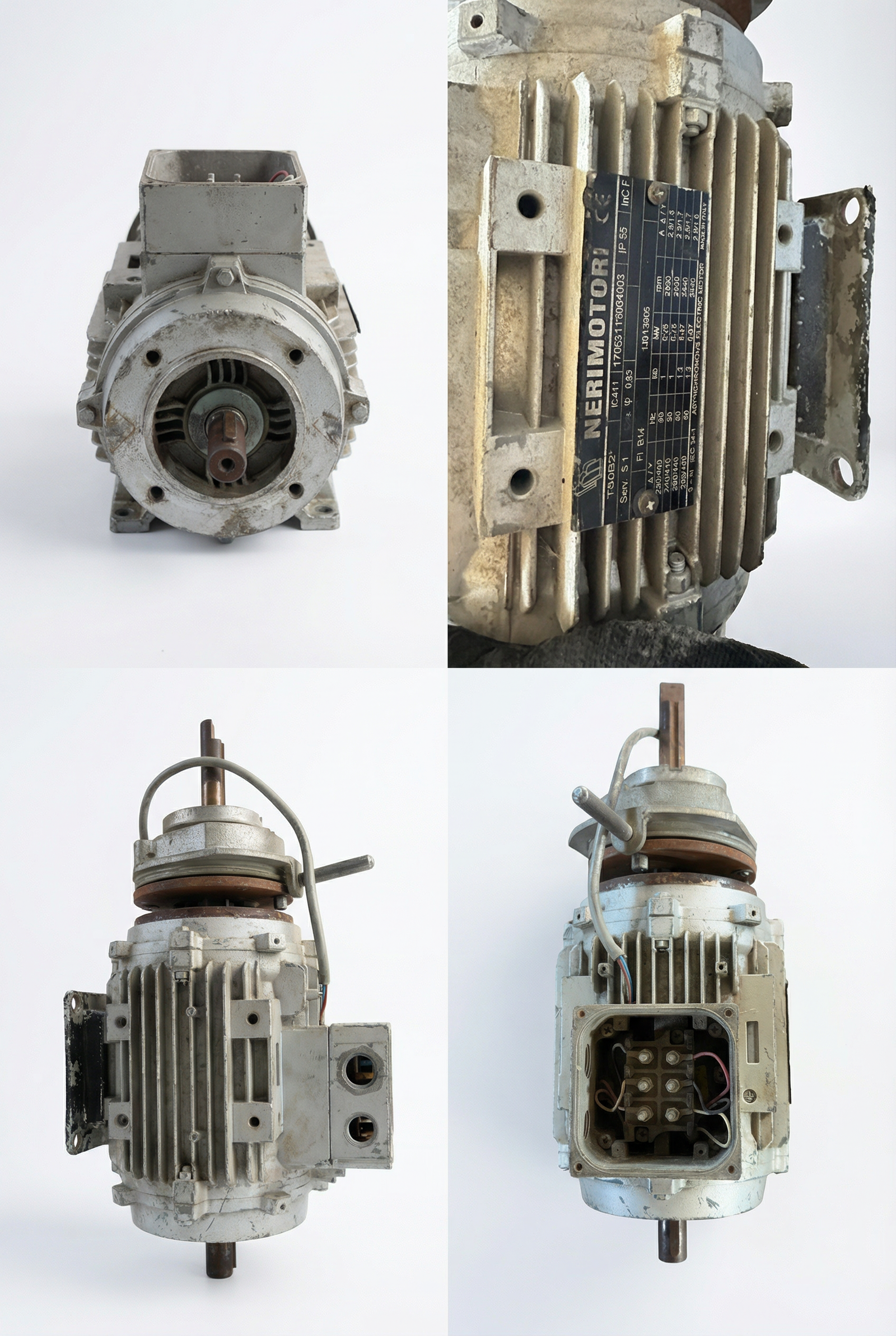 Nerimotori (İtalya üretimi) T80B2 (80 gövde tipi, 2 kutuplu yüksek devirli motor) Asenkron Elektrik Motoru (3 Fazlı).