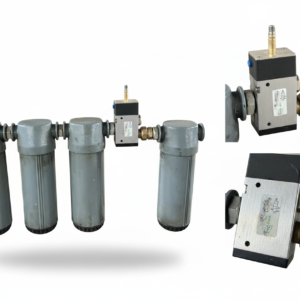 Pnömatik Filtre Grubu ve Selenoid Valf Kontrol Bloğu.