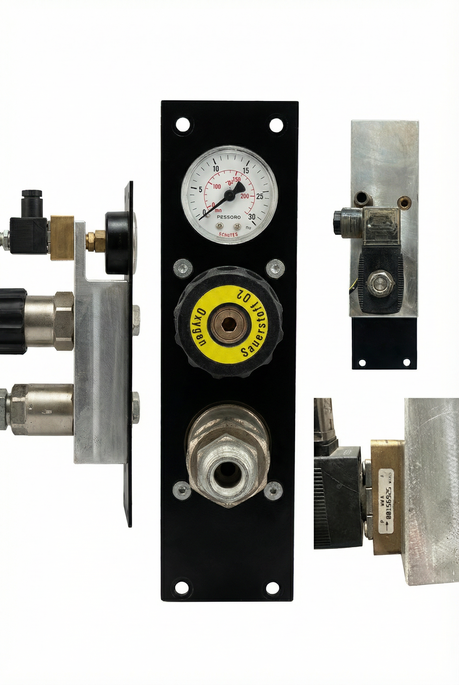 Oksijen Gaz Kontrol Paneli - Regülatörlü Solenoid Valf Grubu